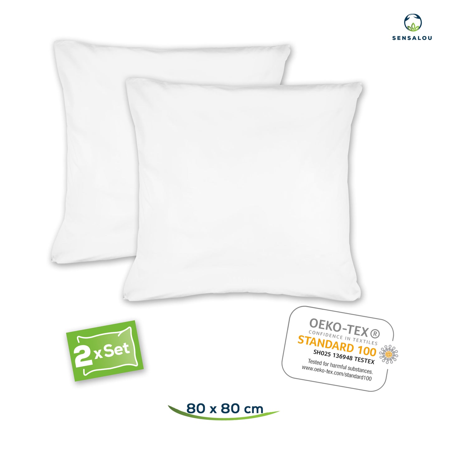 Sensalou cushion cover set of 2 waterproof