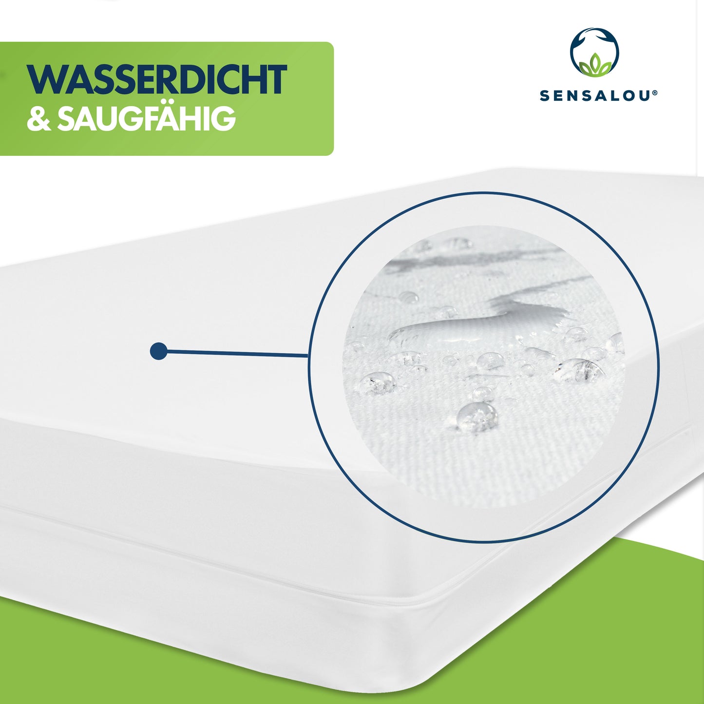 Sensalou mattress cover with zipper - waterproof