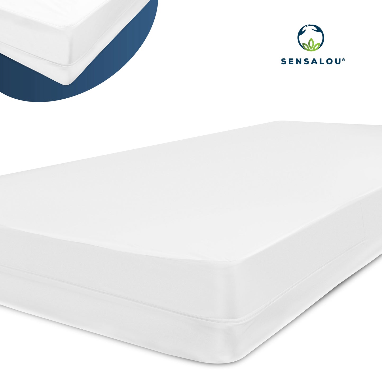 Sensalou mattress cover with zipper - waterproof